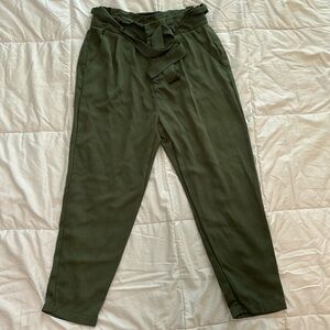 Hunter Green Belted Trousers. Super Cute! Size Large.